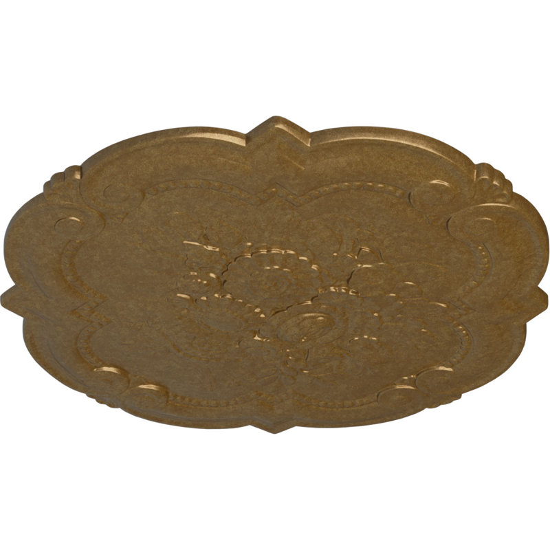 Victorian 24 3/8"H x 24 3/8"W x 1"D Ceiling Medallion , Pale Gold
