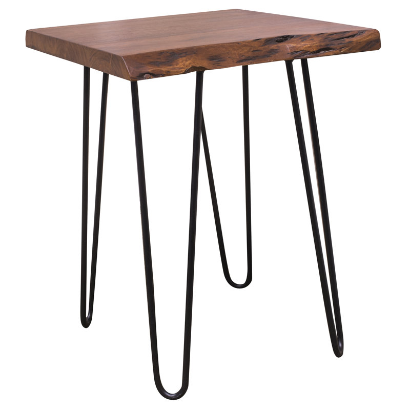 Solid Wood Top End Table