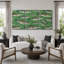«Green Bass School Fish», reproduction d'art sur toile encadrée, impression sur toile-132153773-132153771