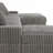6 - Piece Upholstered Light Gray Faux Rabbit Fur Flannel Modular Sectional Sofa with Throw Pillows & Removable Ottomans-1911773208