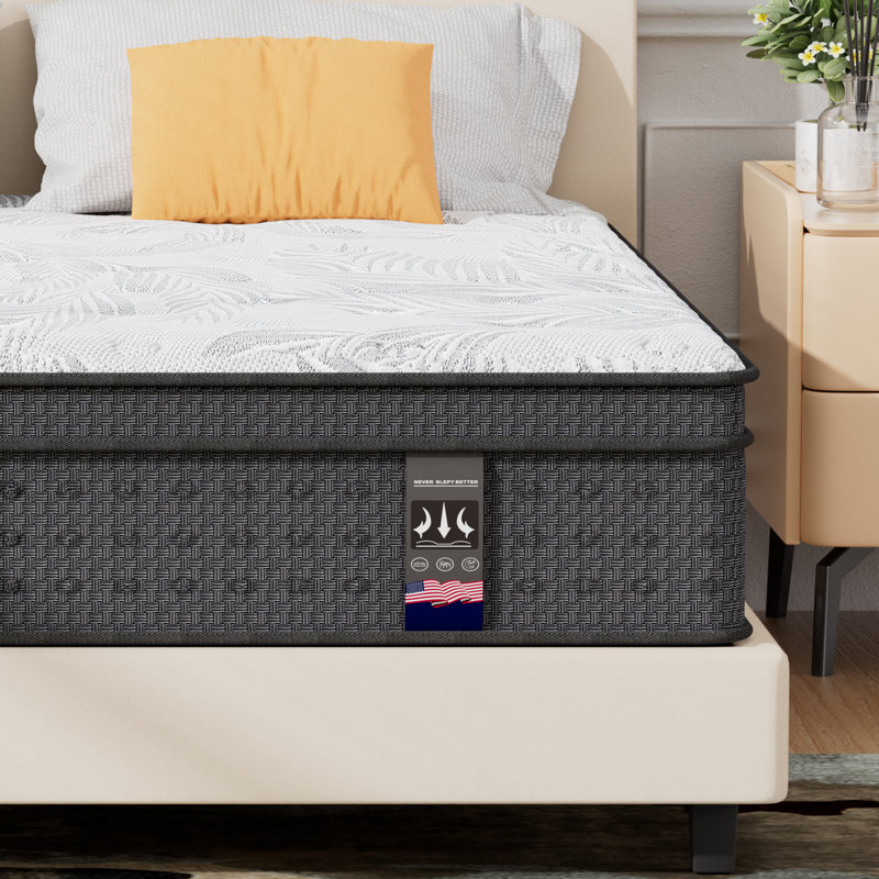 Matelas hybride en gel rafraîchissant 14 po avec ressorts ensachés Devonport, Lit double