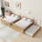 Full Over Full Bunk Bed with Trundle, Ladder and Guardrails-1546068686