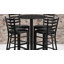 Ensemble de table ronde en stratifié de 30 po avec base en X et 4 tabourets de bar en métal Carlton-58203010-58203005