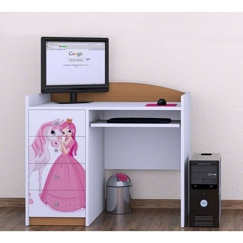 Lime 100cm Computer Desk, Light Brown