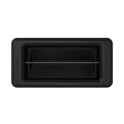 Slimline Rectangular Trash Can Lid With Swing Door - Black