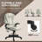 HOMCOM 6 Point Vibrating Massage Office Chair with Heat, Microfiber High Back Executive Office Chair with Reclining Backrest, Padded Armrests and Remote, Beige-1830625939