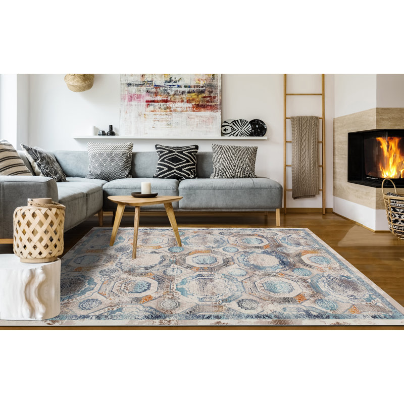 Morvant Geometric Indoor Rug, Rectangle 3'11" x 5'9"