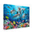 « five happy dauphins », reproduction d’impression sur toile tendue-26857089