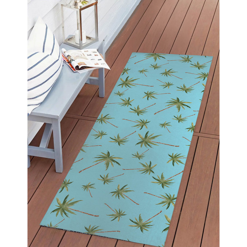 Tapis d'extérieur Summer Palms, Tapis de couloir 2 pi 6 po x 8 pi