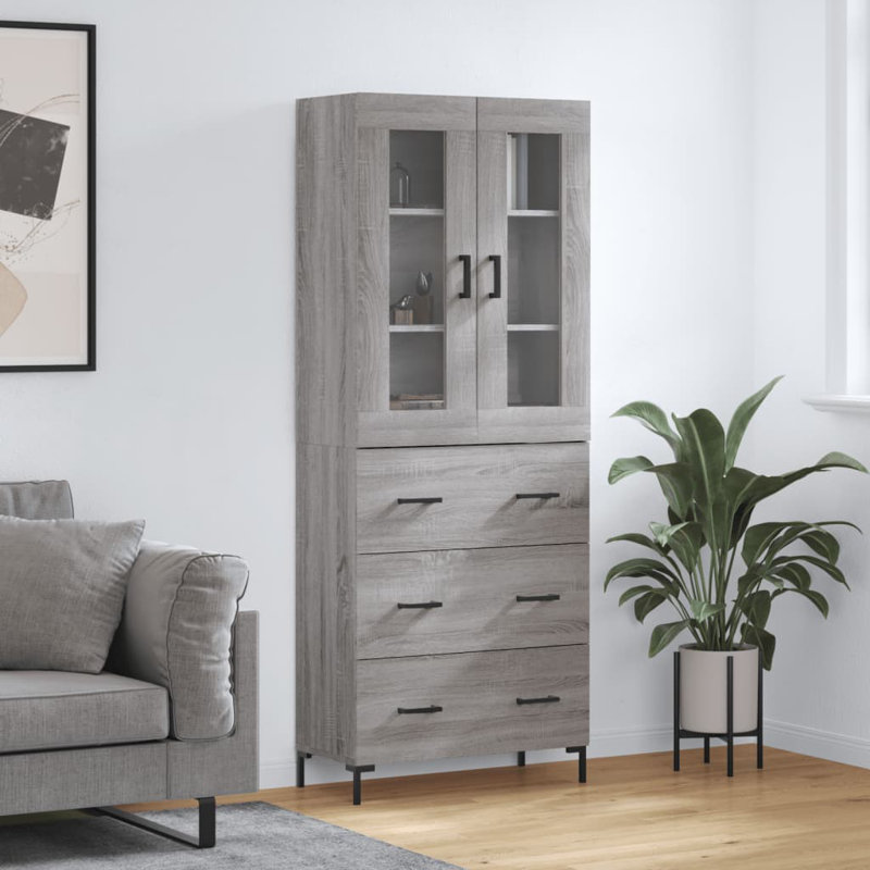 69.5cm Sideboard, Grey Sonoma