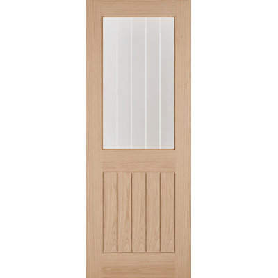 Belize Glazed Unfinished Oak Internal Door