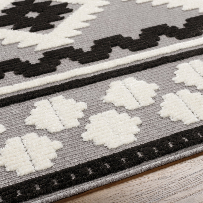 Angeleena Washable Southwestern Indoor Rug, Rectangle 3'3" x 5'