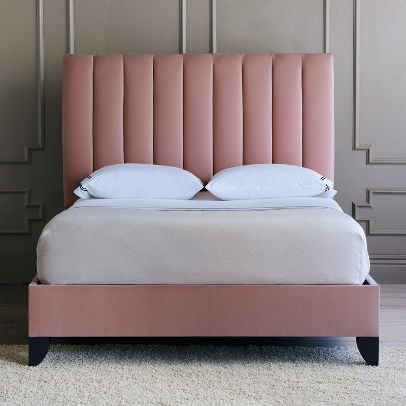 Tête de lit tapissier Kyler, Rose, Grand