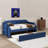 Twin Fabric-Covered Daybed With Pull-Out Trundle-2135423722