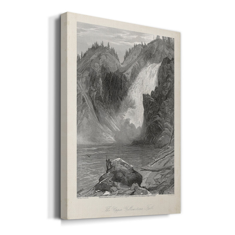 The Upper Yellowstone Falls - Impression, H 18 po x l 12 po x P 1 po
