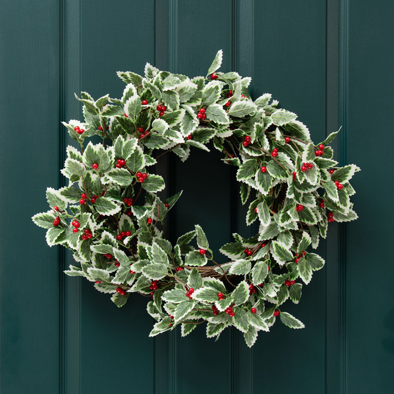 Faux Holly Wreath