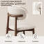 Chaise de salle à manger d'appoint en bois massif rembourrée (lot de 2)-133985233