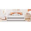 Lit de jour simple rembourré avec dossier ergonomique et lit gigogne, lit d'invité beige pour enfants ou petits espaces-674761752