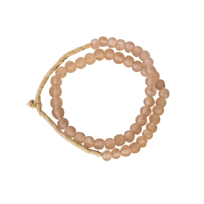 Sea Glass Beads Sculpture, 22" H x 0.75" W x 0.75" D, Blush Pink