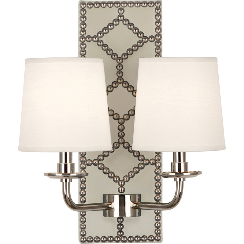 Lightfoot Armed Sconce, Dark Gray/Polished Nickel