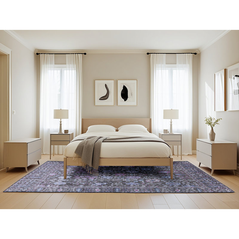 Hahnville Oriental Indoor Rug, Rectangle 5' x 8'