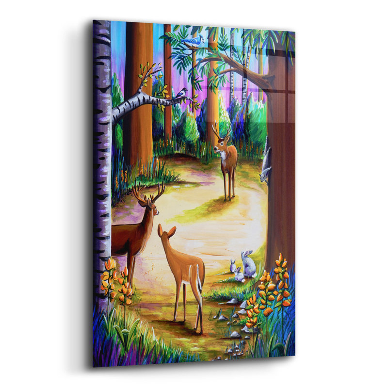 «Bambi 12» par Cindy Thornton, art mural en verre acrylique, 16 po x 24 po