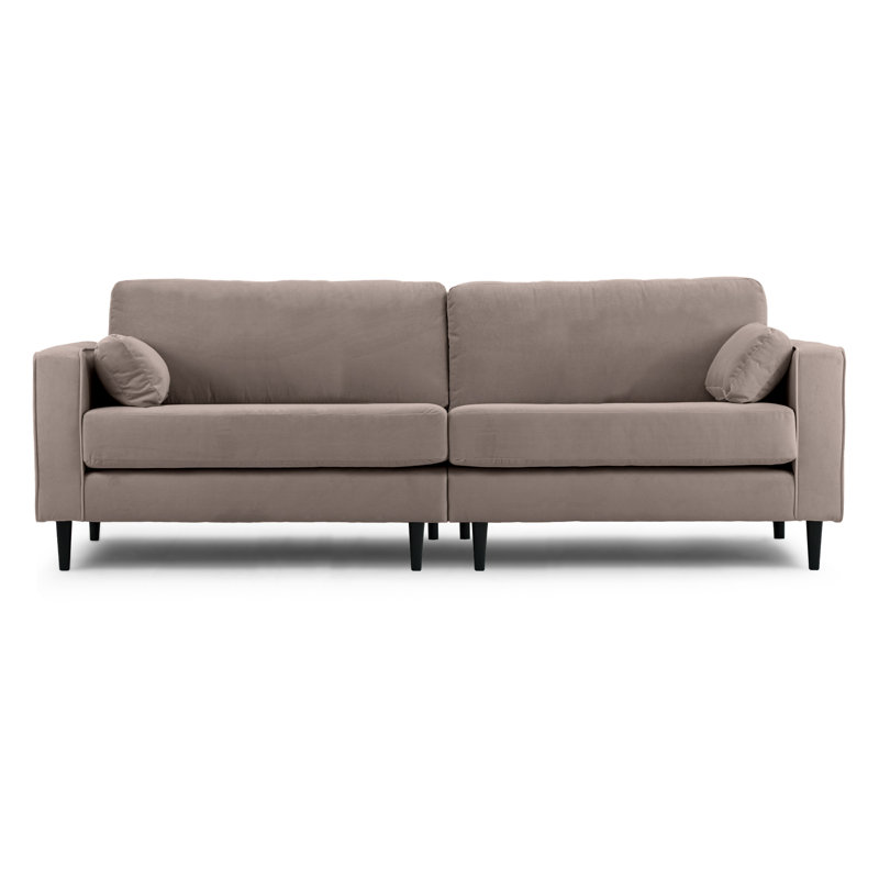 Millerville 4 Seater Velvet Sofa, Taupe