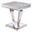 Table de bout gris clair et argent