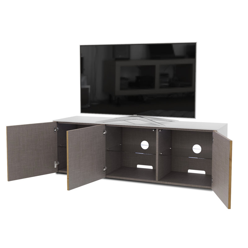 INTEL 1500 TV Cabinet, White/Oak