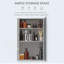 Armoire de salle de bain à miroir avec cadre vertical en acier inoxydable 16 po x 24 po, organisateur de rangement mural avec porte simple