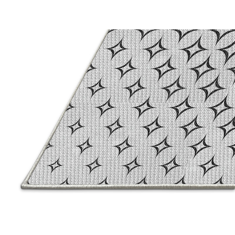 Tapis zone grise à motifs, Rectangle 2 pi x 4 pi