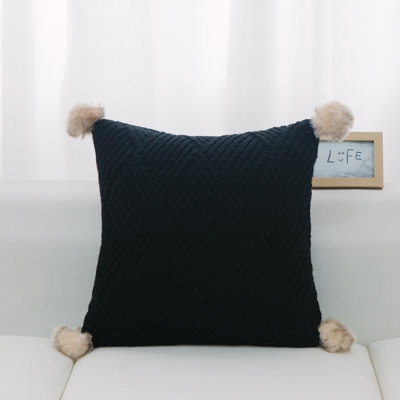 PONG PONGS PILLOW Pom-poms Throw Pillow
