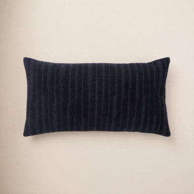 Zorina Embroidered Cotton Lumbar Throw Pillow