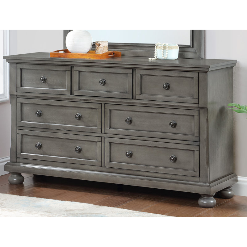 Tudor 60'' W 7 - Drawer Dresser, Gray