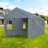 Carport Portable Garage, Heavy Duty Car Port Canopy With 2 Roll-Up Doors & 4 Ventilated Windows For Car, Truck, Boat, Garden Tools-124386590-124386591