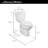 American Standard Cadet 1.28 GPF Elongated 16.5 Comfort Height Chair Height Floor Mounted Toilet