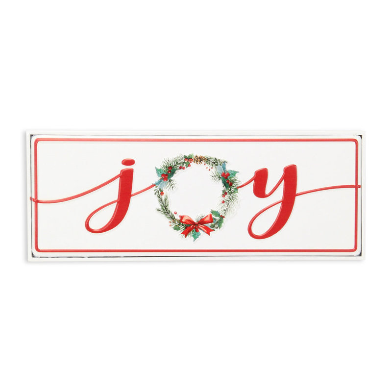 Plaque en métal Clara Holiday - Joy