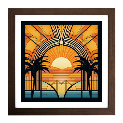 Sunrise Art Deco No.12 - Framed Print