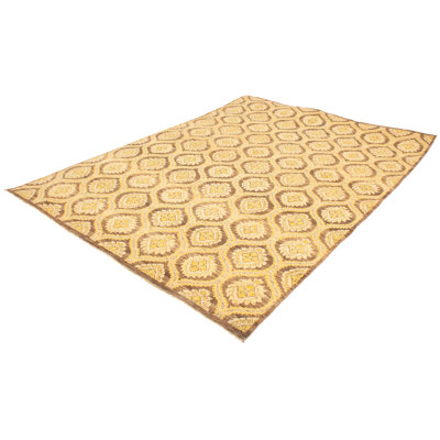 Tapis de la surface en laine brun foncé/doré 10 pi 1 po x 13 pi 11 po one-of-the main-noué la 2010 Kumar