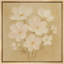 Doux bouquet floral blanc sur fond neutre chaleureux - impression sur toile encadrée-834372288-834372302
