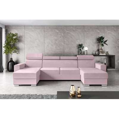 Corner sofa with sleep function and bed box FOX
