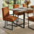 7-Piece Modern Rectangular Dining Table Set For 6 With Upholstered Dining Chairs-445148360