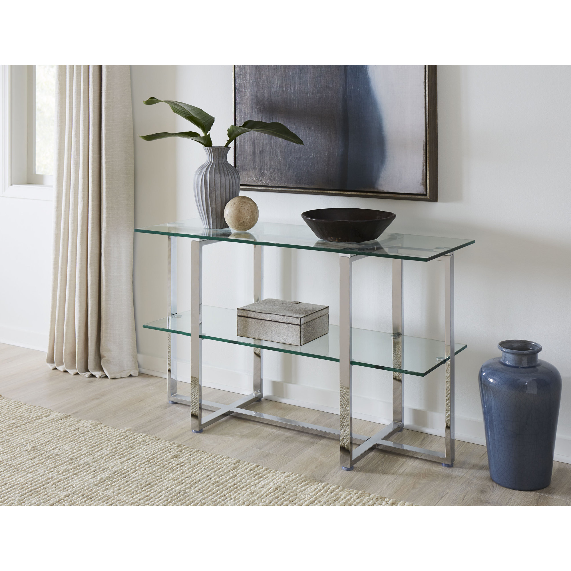 Dern Glass 50" Wide Console Table
