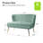 Euclid 47" Velvet 2-Seat Armless Loveseat-905681834