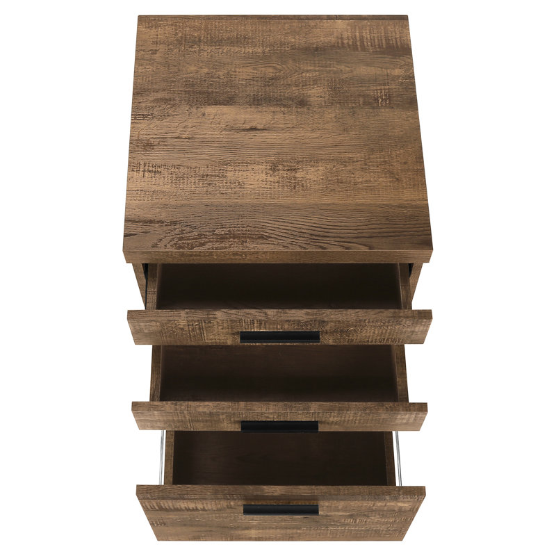 Commode pour dossiers de bureau, stratifié brun, roulant et avec armoire de rangement en stratifié adéquate, roulant, répondant à vos exigences