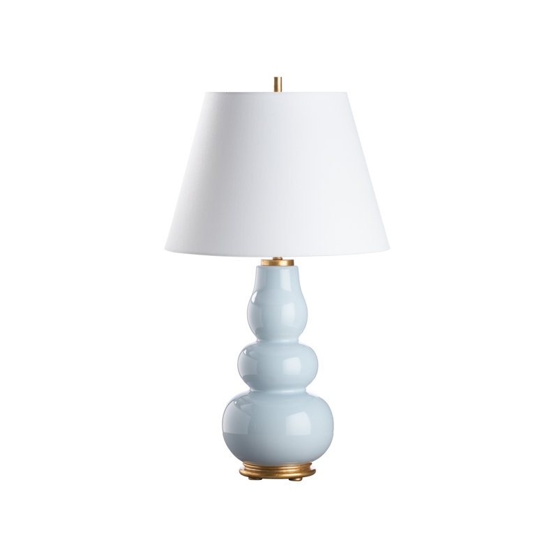 Denise Table Lamp, Gold/Light Blue