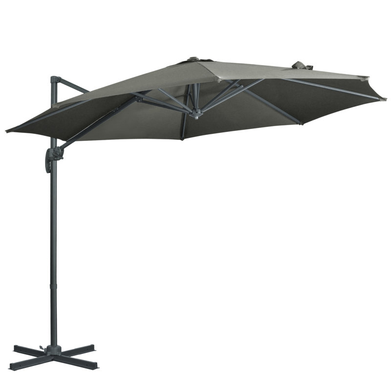 Carmya 294cm Cantilever Parasol, Grey