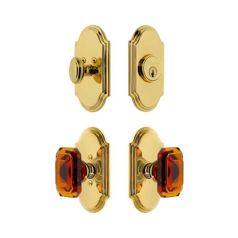 Ensemble de portes d'entrée Grandeur Arc, 2.75", Lifetime Brass