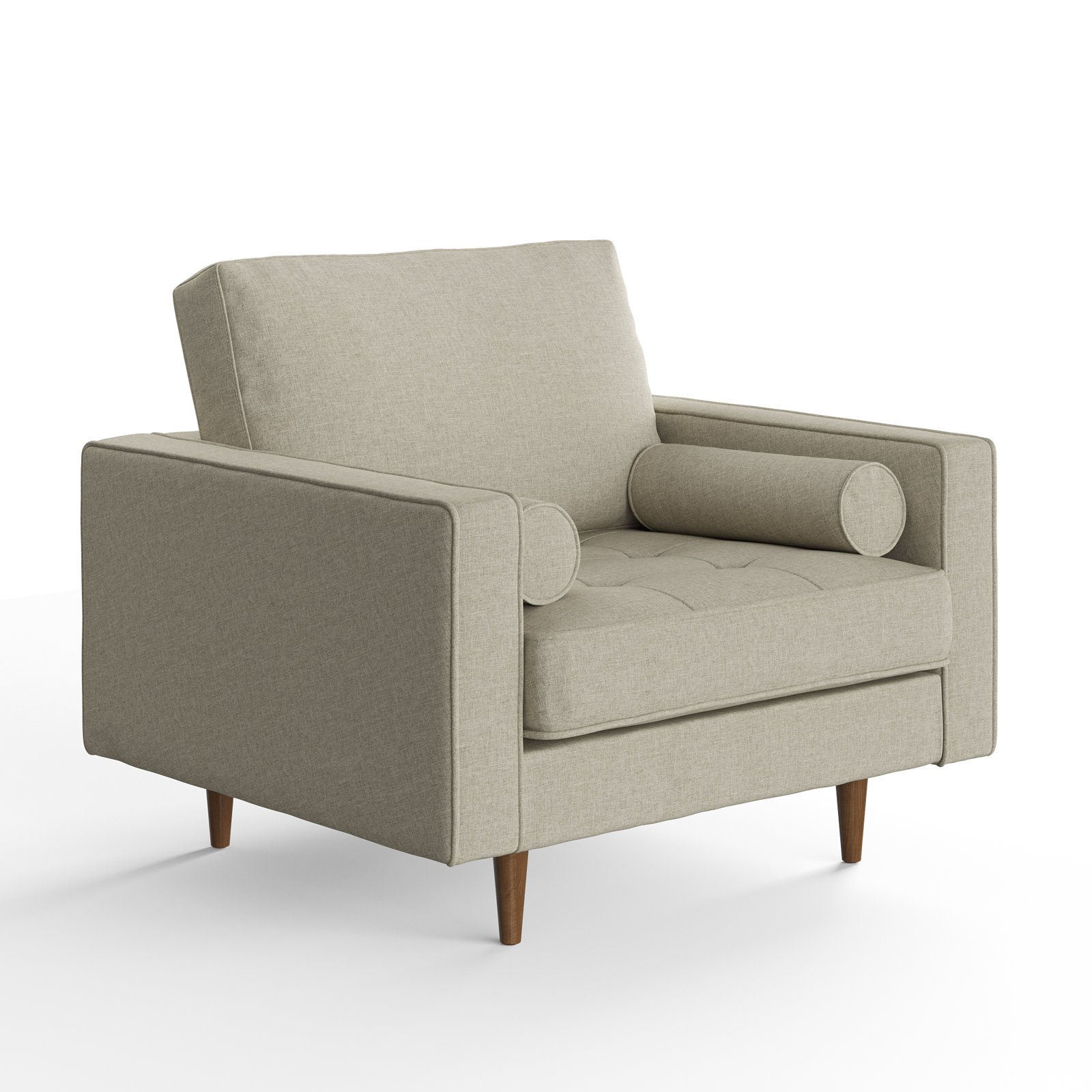 Pritchett Armchair, Beige Fabric