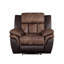 Fauteuil inclinable touffeté poli caramel et espresso